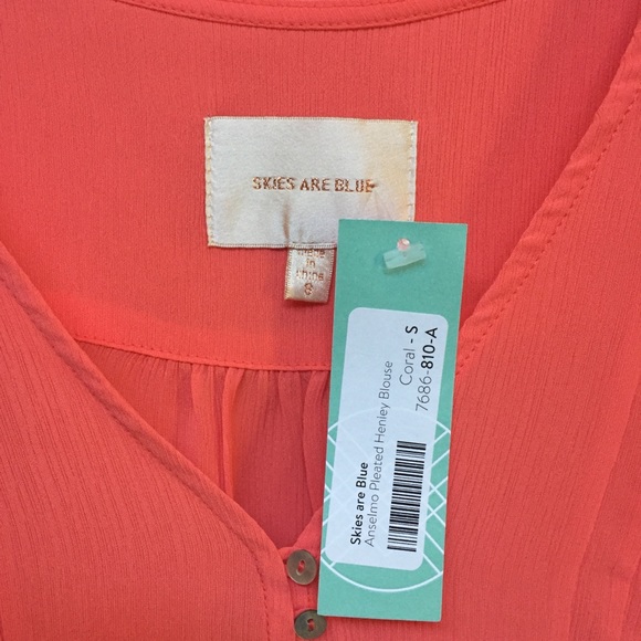 1 DAY ONLY STITCH FIX Skies are Blue ‘Anselmo’ Top - Picture 4 of 5